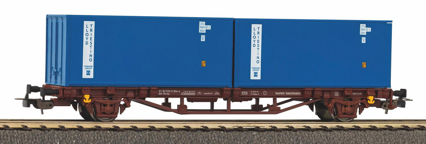 Piko Hobby FS Flat Wagon w/2 x 20' Container Load IV PK58755 HO Gauge