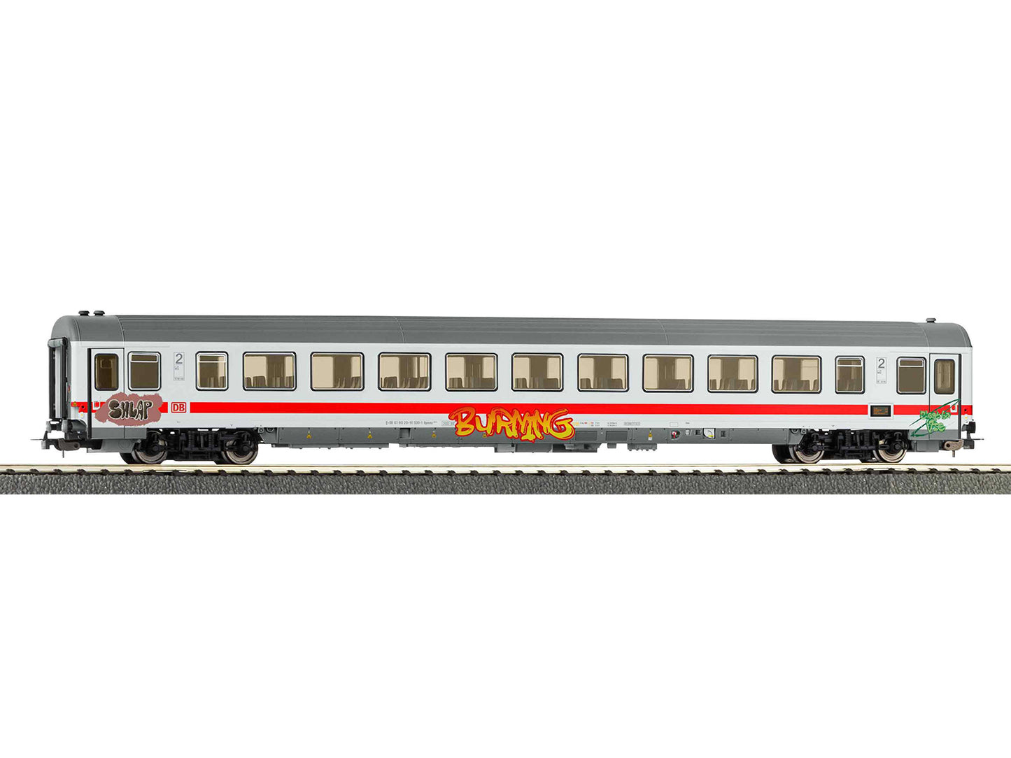 Piko Expert DBAG IC Bpmz284 2nd Class Coach w/Graffiti VI HO Gauge PK58848