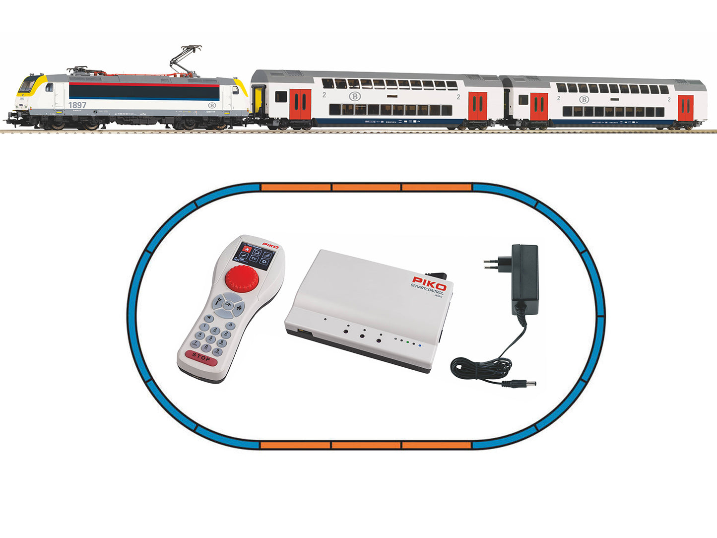 Piko SmartControl wlan SNCB E186 Passenger Starter Set VI PK59108 HO Gauge