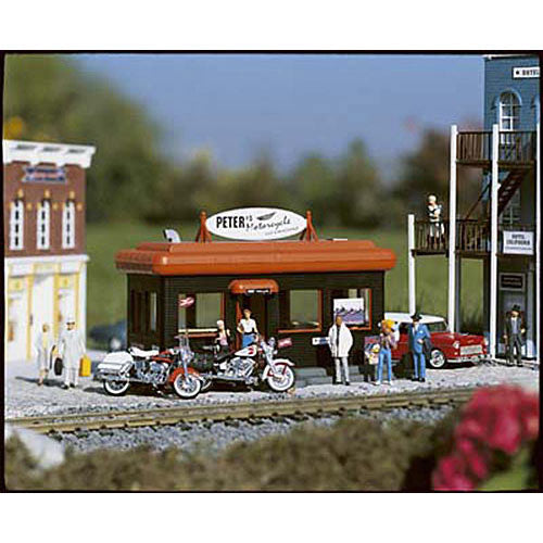 PIKO Peter's Motorcycle Repair Shop Kit G Gauge 62259