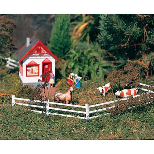 PIKO White Wooden Fence Kit 160cm G Gauge 62291