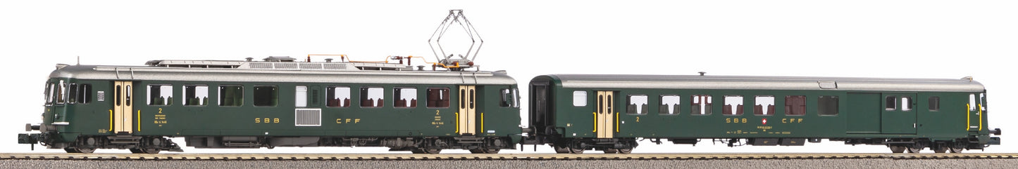 Piko SBB Rbe4/4 & Bt Electric Railcar & Trailer IV PK94166 N Gauge
