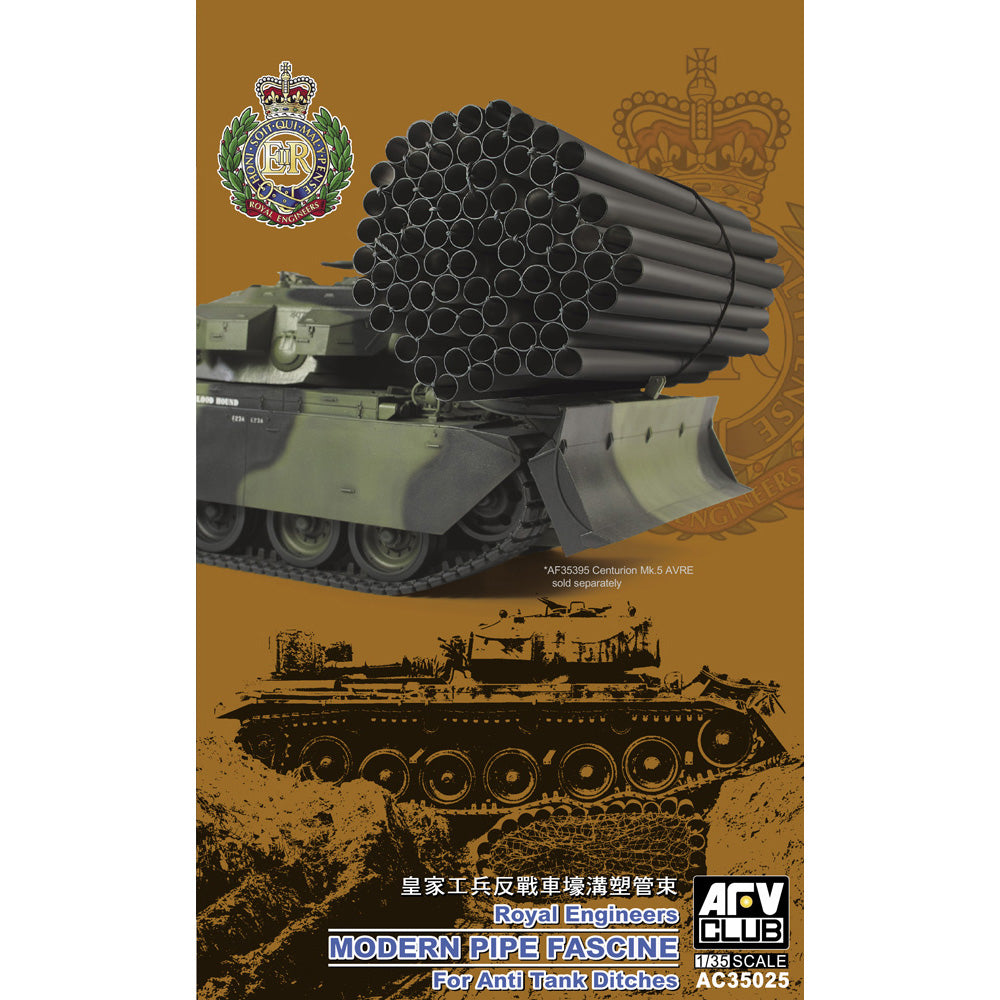 AFV Club AC35025 Royal Engineers Modern Pipe Fascine for Centurion Mk 5 AVRE 1:35 Model Kit