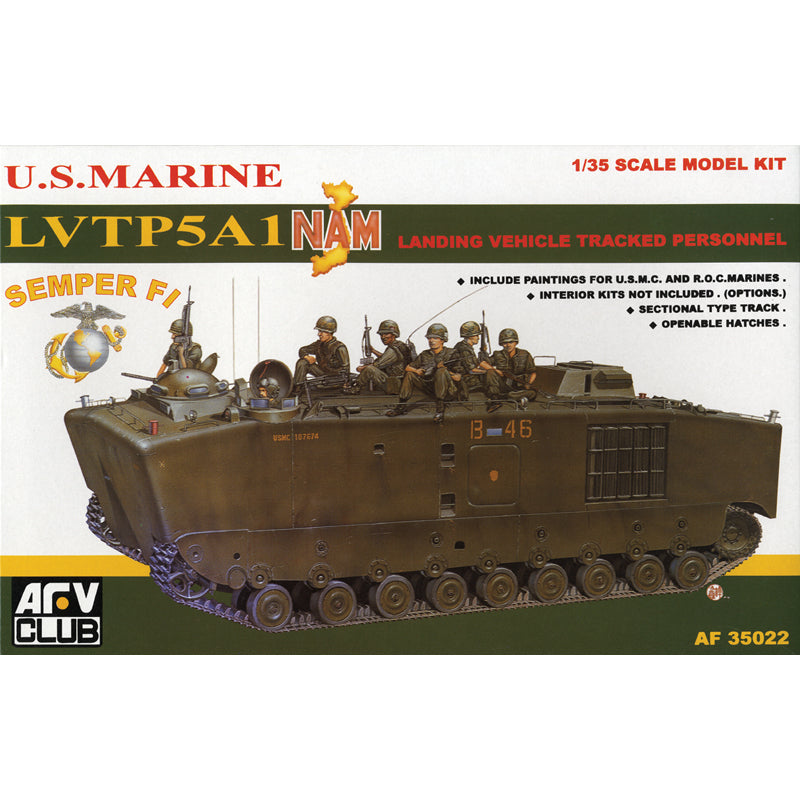 AFV Club AF35022 LVTP5A1 Landing Vehicle Tracked 1:35 Model Kit