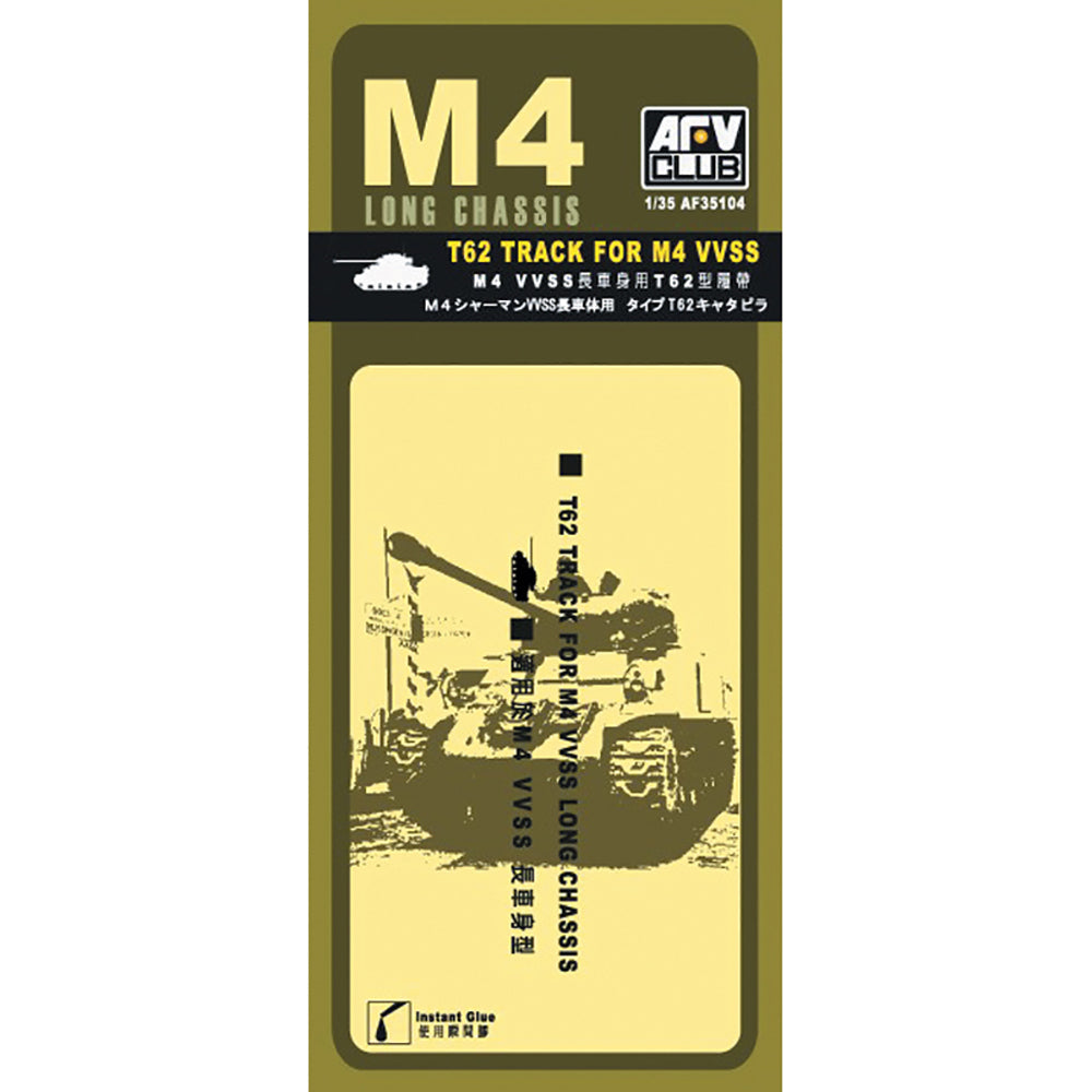 AFV Club AF35104 T62 Track for M4 Long Chassis VVSS 1:35 Model Kit