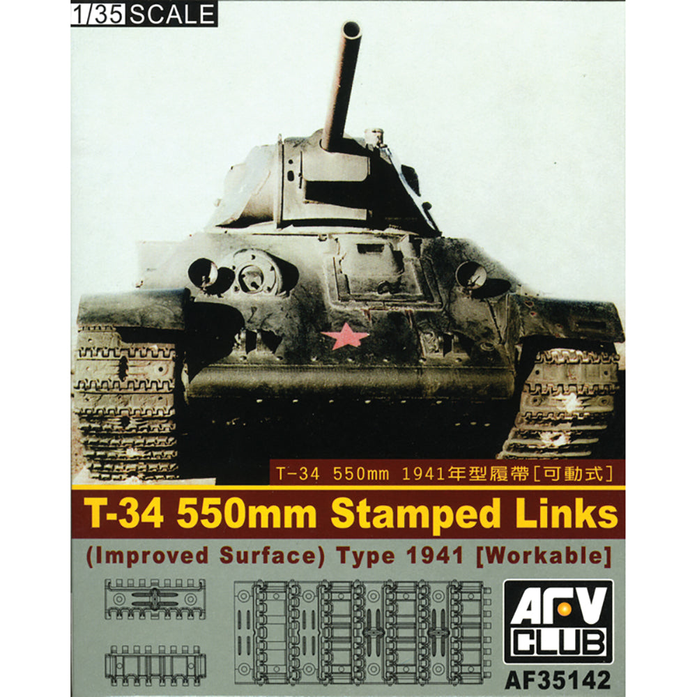 AFV Club AF35142 T-34 550mm Workable Track Links 1:35 Model Kit
