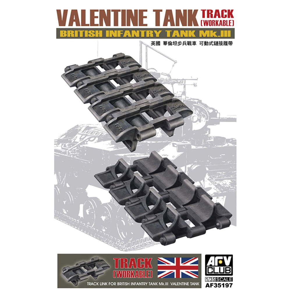 AFV Club AF35197 Valentine Mk I Workable Track 1:35 Model Kit