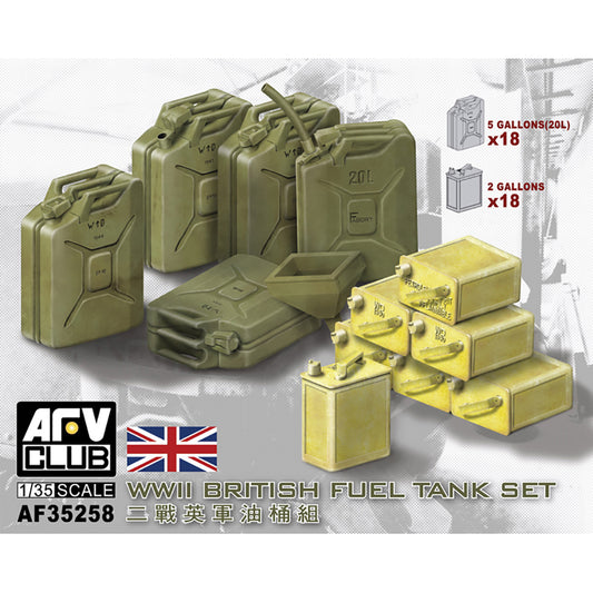 AFV Club AF35258 British WWII Fuel Tank Set 1:35 Model Kit