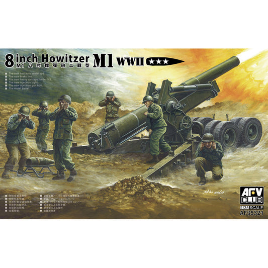 AFV Club AF35321 WWII M1 8inch Howitzer M2 Limber 1:35 Model Kit