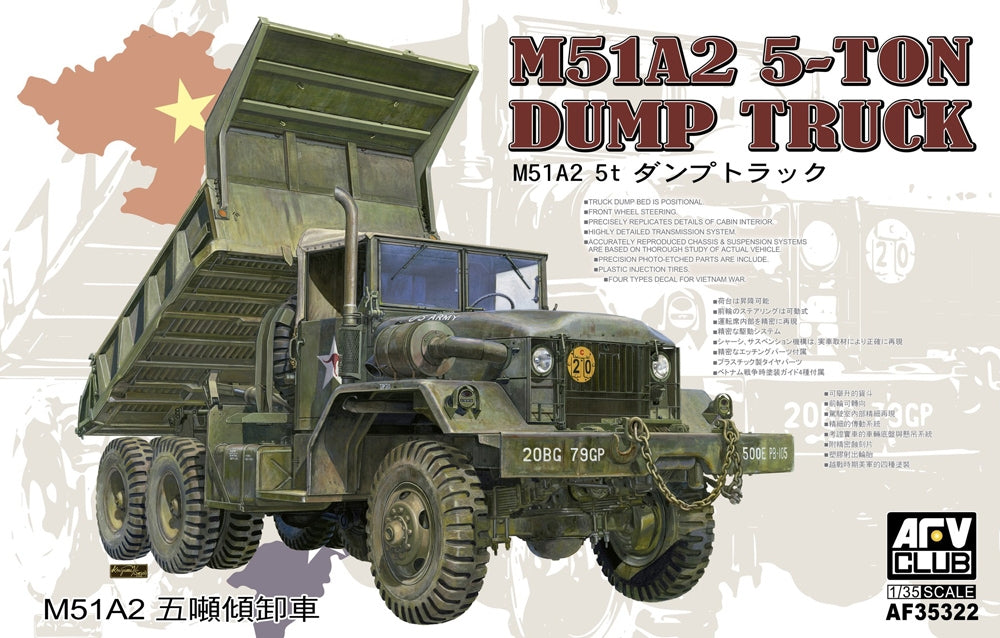 AFV Club 35322 US Army M51A2 5-ton Dump Truck 1:35 Model Kit