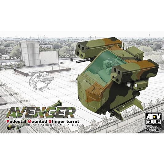 AFV Club 35363 US Avenger Pedestal Mounted Stinger (PMS) Turret 1:35 Model Kit