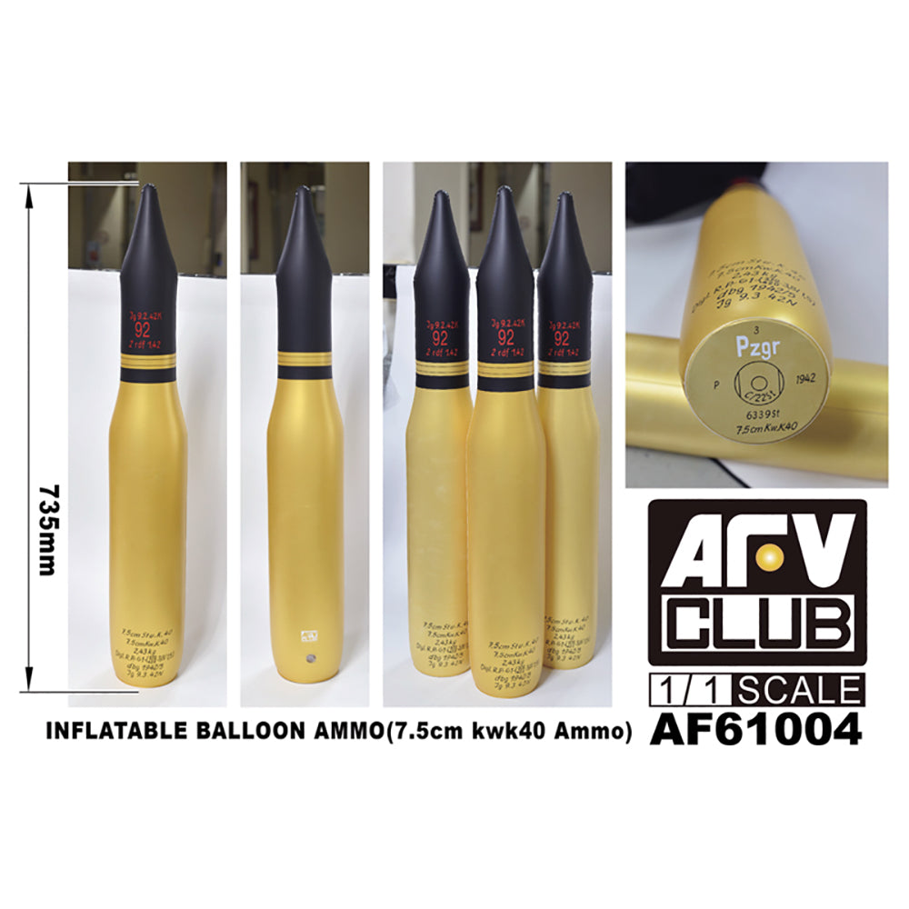AFV Club AF61004 Inflatable 7.5cm kwk40 (PVC, 735mm) Model Kit