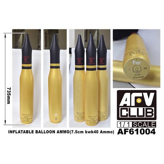 AFV Club AF61004 Inflatable 7.5cm kwk40 (PVC, 735mm) Model Kit