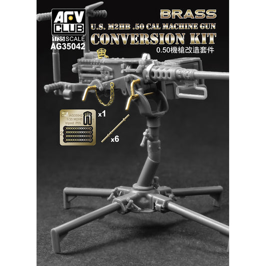 AFV Club AG35042 M2HB .50 Cal Machine Gun Conversion Kit 1:35 Model Kit