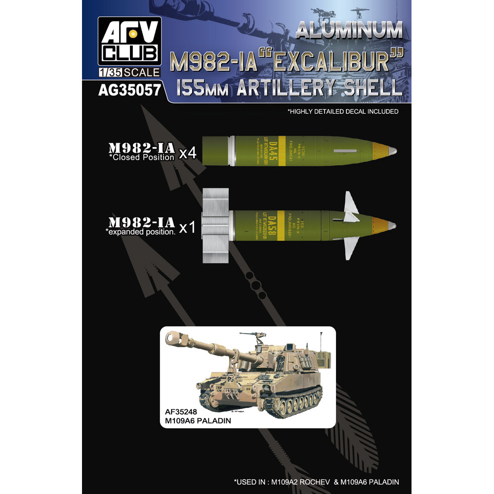 AFV Club AG35057 M982-1A 'Excalibur' 155mm Artillery Shell 1:35 Model Kit