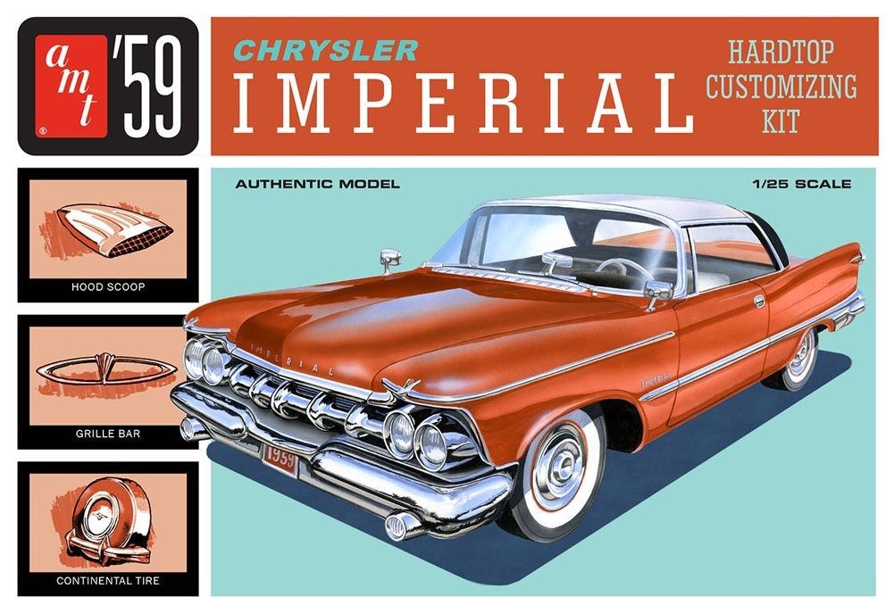 AMT 1136 1959 Chrysler Imperial Hardtop Car 1:25 Model Kit