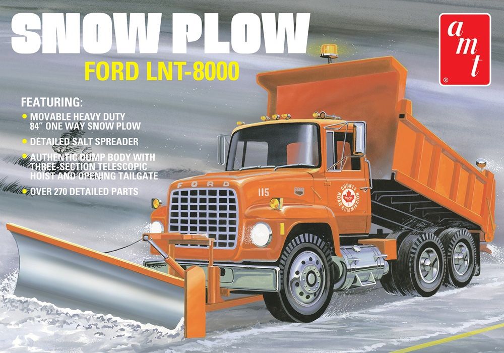 AMT 1178 Ford LNT-8000 Snow Plow 1:25 Model Kit