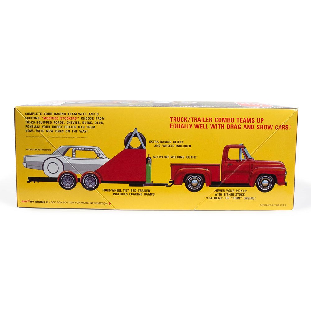 AMT 1310 1953 Ford Pickup Modified Stocker Hauler (Gulf) 1:25 Model Kit