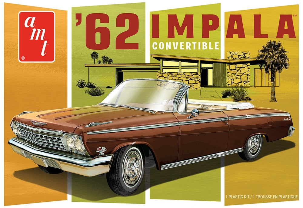 AMT 1355M 1962 Chevy Impala Convertible 1:25 Model Kit