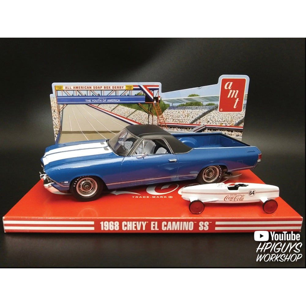 AMT 1362 1968 Chevy El Camino SS (Coca-Cola) w/ Soap Box Racer 1:25 Model Kit