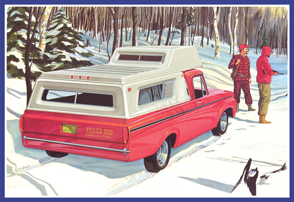 AMT 1412 1963 Ford F-100 Camper Pickup 1:25 Model Kit