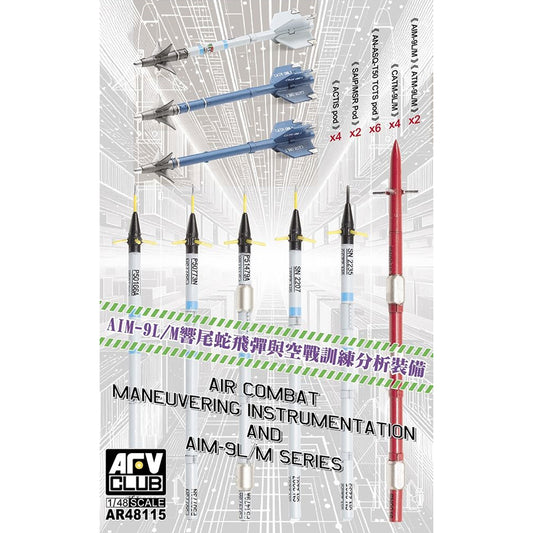 AFV Club 48115 NATO Air Combat Missiles AIM-9L/M Missiles 1:48 Model Kit
