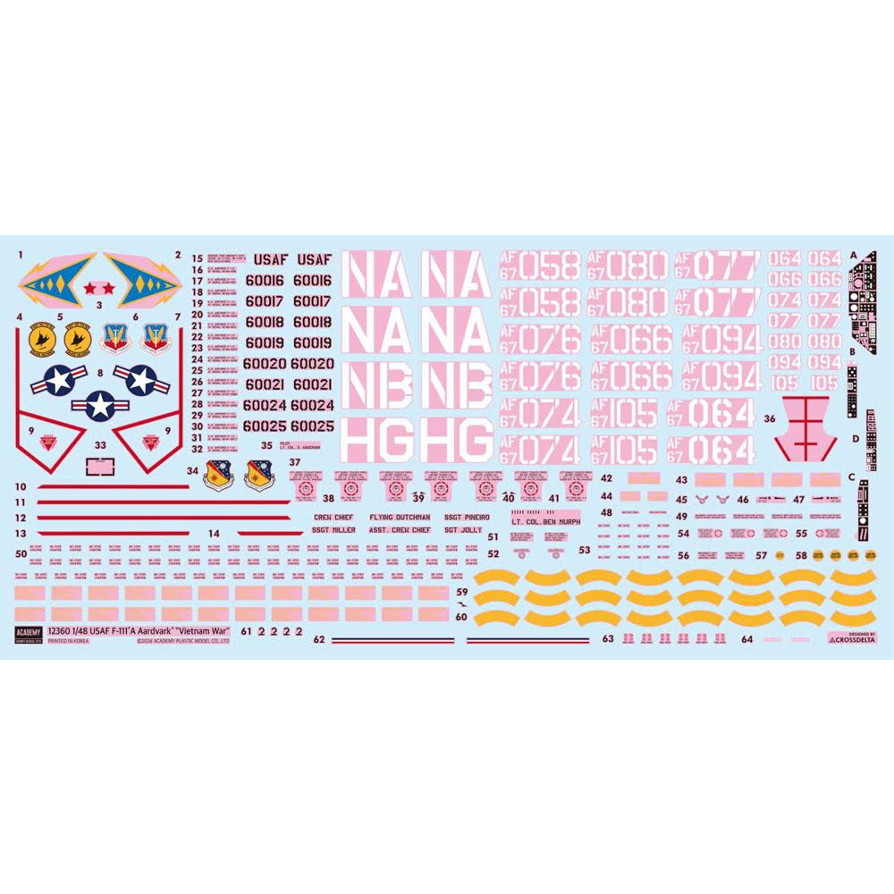 Academy 12360 USAF F-111A Aardvark 'Vietnam War' 1:48 Model Kit