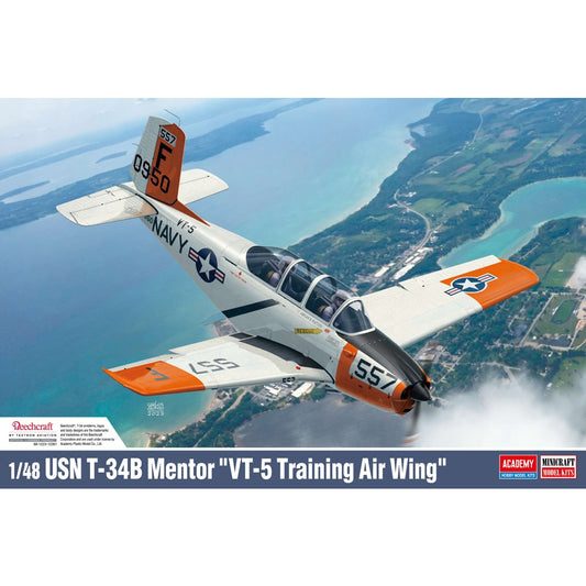 Academy 12361 USN T-34B Mentor VT-5 Training Air Wing 1:48 Model Kit