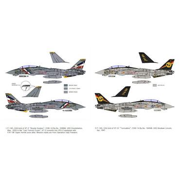 Academy 12590 US Navy F-14D Tomcat VF-2 'Bounty Hunters' 1:72 Model Kit