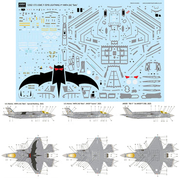 Academy 12592 US Marines F-35B Lightning II VMFA-242 "Bats" 1:72 Model Kit