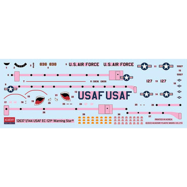 Academy 12637 USAF EC-121 Warning Star, ca.1950s-70s 1:144 Model Kit