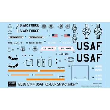 Academy 12638 USAF KC-135R Stratotanker, ca.2000s 1:144 Model Kit