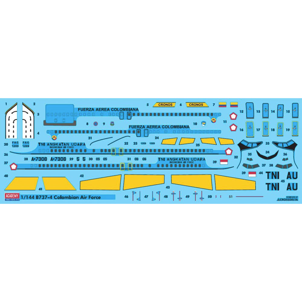 Academy 12639 Boeing 737 Colombian Air Force 1:144 Model Kit