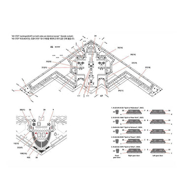 Academy 12645 US Air Force B-2A Stealth Bomber 1:144 Model Kit