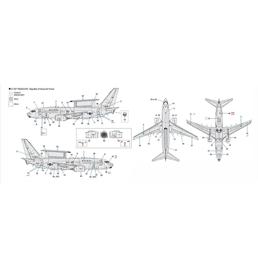 Academy 12651 Korean Air Force E-737 "Peace Eye" Airborne EWA 1:144 Model Kit