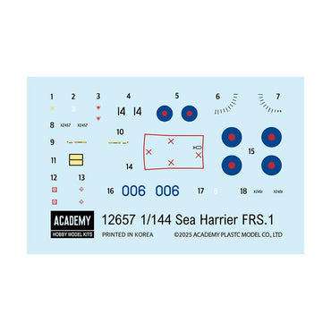 Academy 12657 British Royal Navy Sea Harrier FRS.1 V/STOL 1:144 Model Kit
