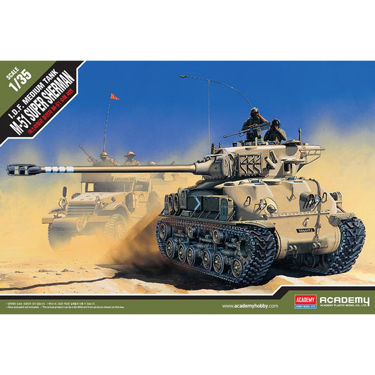 Academy 13254 IDF M-51 Super Sherman Tank 1:35 Model Kit