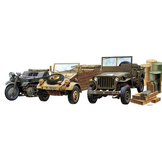 Academy 13416 WWII Ground Vehicle Set 1:72 Model Kit