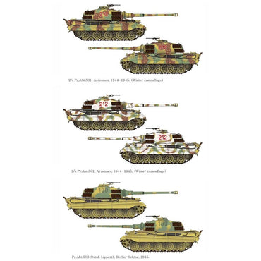 Academy 13423 German King Tiger Henschel Turret 1944/45 1:72 Tank Model Kit
