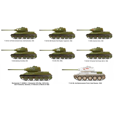 Academy 13554 Soviet T-34/85 WWII Medium Tank Ural Factory 183 1:35 Model Kit