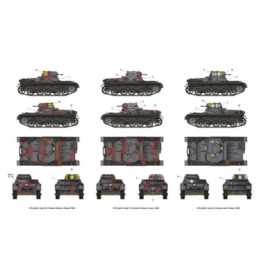 Academy 13556 WWII German Panzer I Ausf B & Motorcycle 1:35 Model Kit