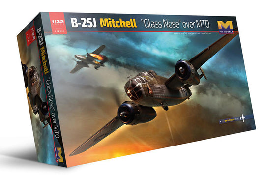 Hong Kong Models 01E24 B-25J Mitchell 'Glass Nose' over MTO 1:32 Model Kit