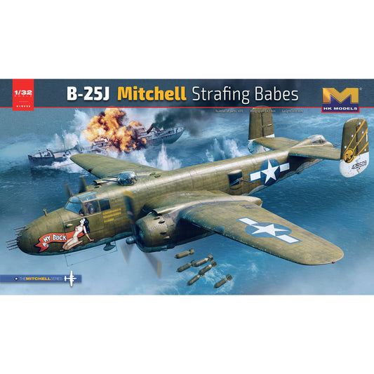 Hong Kong Models 01E36 B-25J Mitchell 'Strafing Babes' 1:32 Model Kit