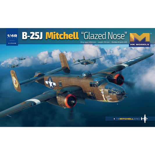 Hong Kong Models 01F008 B-25J Mitchell Glazed Nose 1:48 Plastic Model Kit