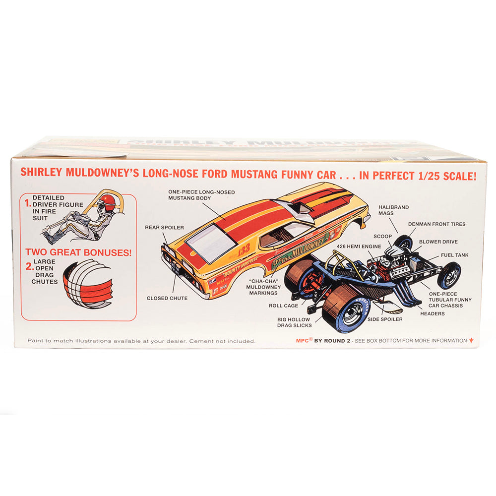 MPC 1001 Shirley Muldowney Long-Nose Ford Mustang Funny Car 1:25 Model Kit