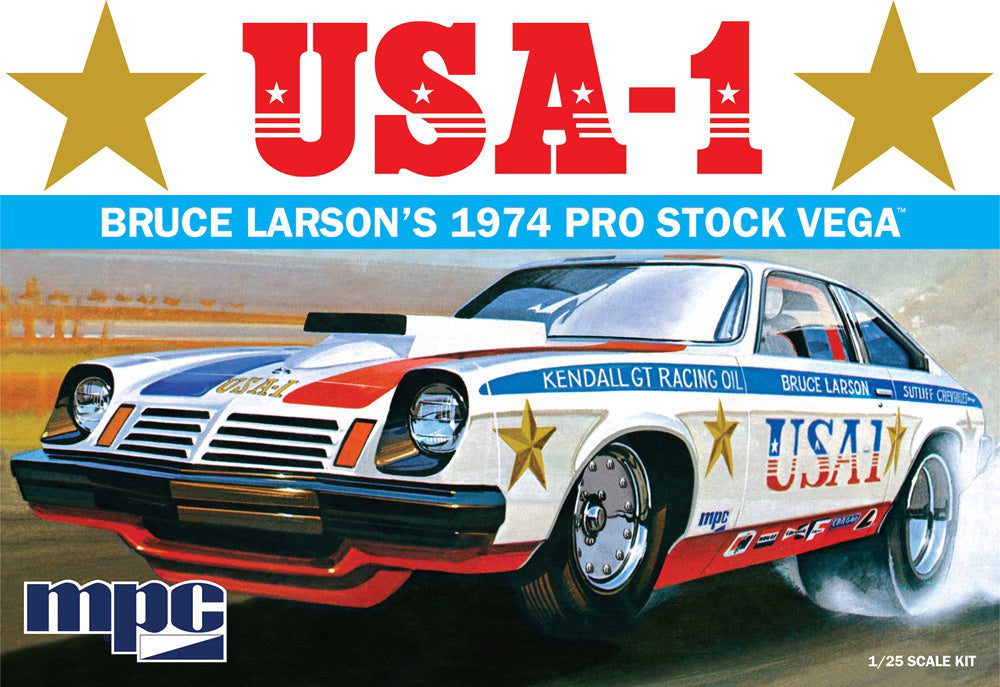 MPC 828 Bruce Larson's 1974 Pro Stock Vega "USA-1" 1:25 Model Kit