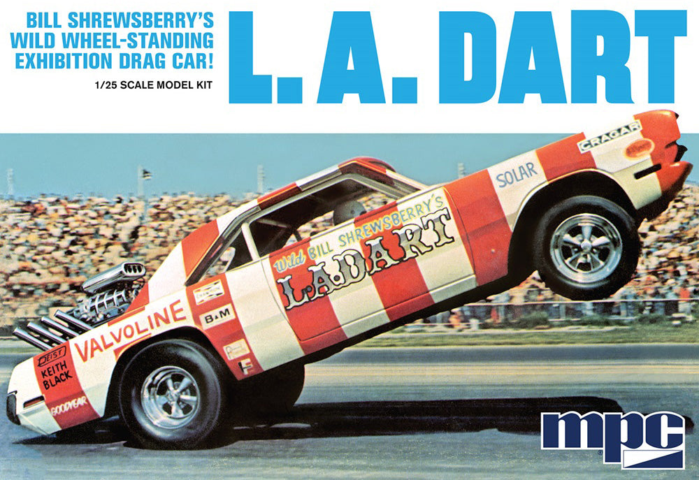 MPC 974 Bill Shrewsberry's L.A. Dart Wheel-standing Drag Car 1:25 Model Kit