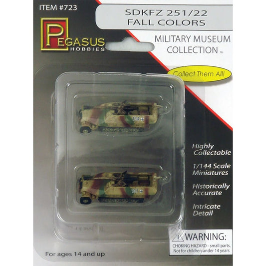 Pegasus 723 German Army SdKfz 251/22 Fall Half-Track Vehicles Model Kit
