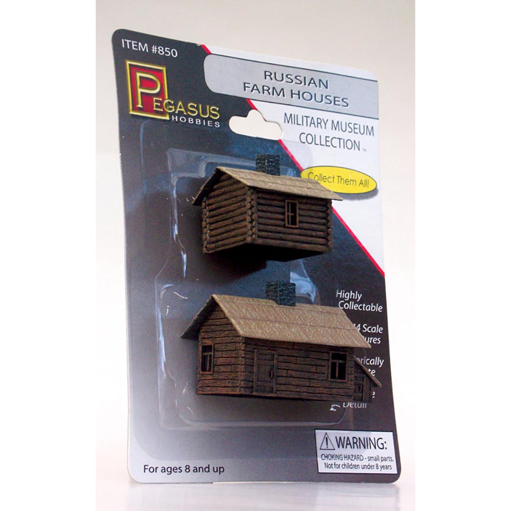 Pegasus PKPG0850 Russian Farm Houses x 2 1:144 Model Kit