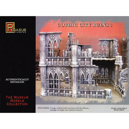 Pegasus 4930 Gothic City Ruins 1 28mm Model Kit